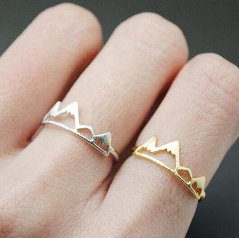 Dainty Mountain Peak Adjustable Rings